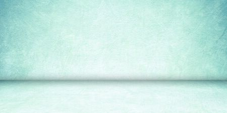 Empty blue concrete room and floor background, Perspective blue gradient concrete for interior...