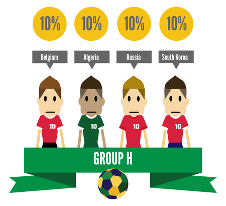 Brazil 2014 group H  info graphic  vectorのイラスト素材