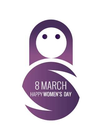 International Women's Day. 8 march symbol. flat design icon vector illustrationのイラスト素材