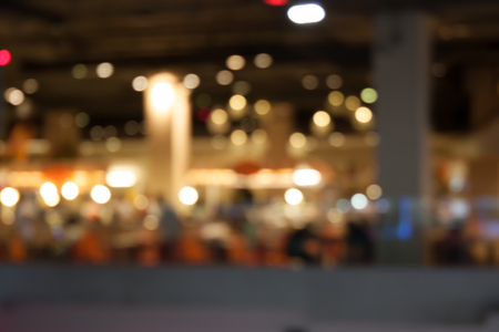 Canteen blur background in shopping mall