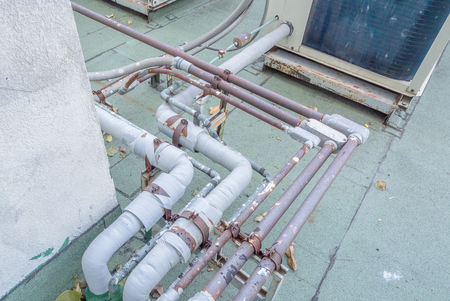 copper tube in fancoil unit of air condition