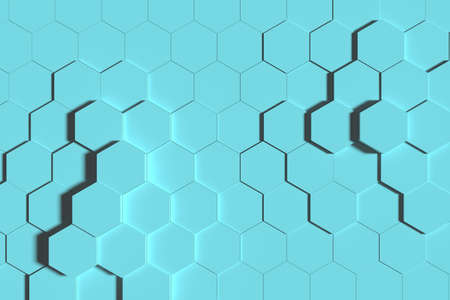 Hexagonal abstract background and templateの写真素材