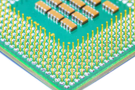 CPU chip closeup for backgroundの写真素材