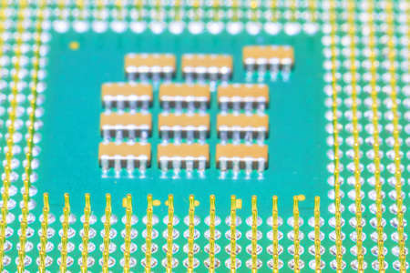 CPU chip closeup for backgroundの写真素材