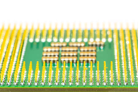 CPU chip closeup for backgroundの写真素材