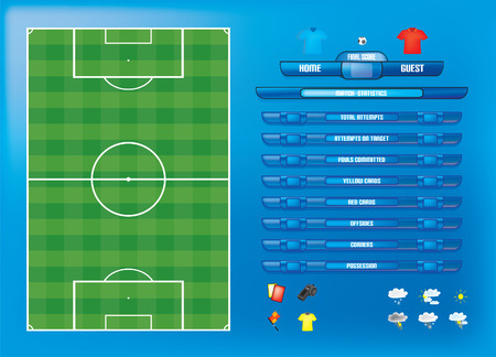 Game report info graphics for football soccer vector illustrationのイラスト素材