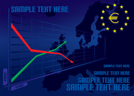 Blank diagram,chart of growth and declineのイラスト素材