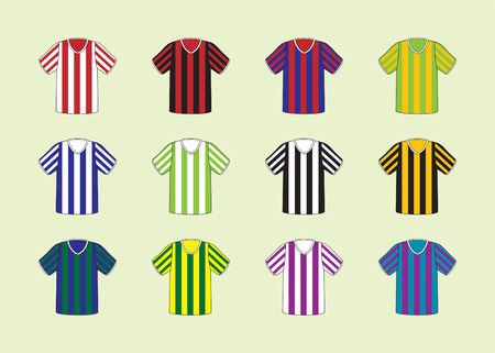 Football, soccer stripe jersey set. vector illustrationのイラスト素材