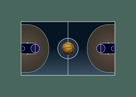 Basketball court,aerial view vector illustrationのイラスト素材