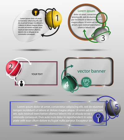 Vector set of banners with arrowsのイラスト素材