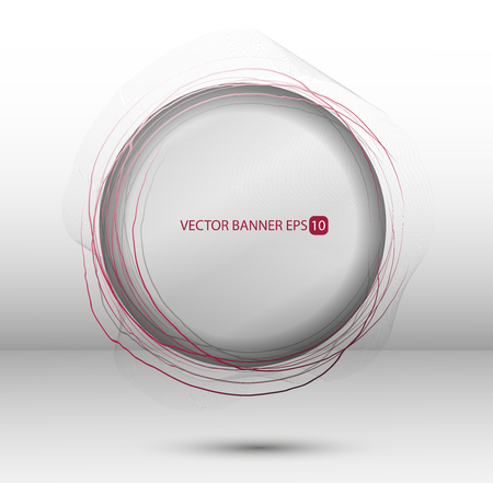 Abstract round vector transparent banner of the lines and bandsのイラスト素材
