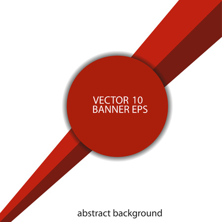 Abstract round red minimalistic banner for background.のイラスト素材