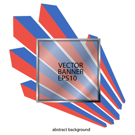 Abstract transparent square background with lines of red and blue geometric styleのイラスト素材