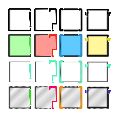 Multicolored banners with punctuation marks.のイラスト素材