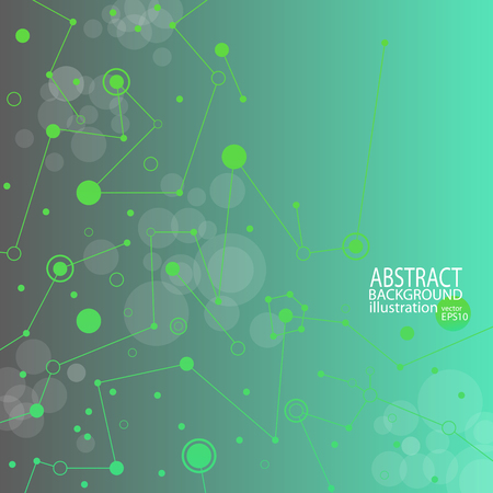 Abstract geometric background green from circles and linesのイラスト素材