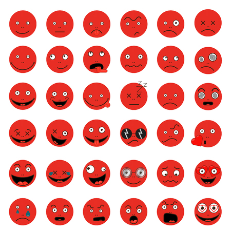 Smileys funny funny red Vector illustration.のイラスト素材