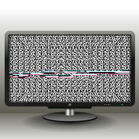 TV with glitch for background and bannerのイラスト素材
