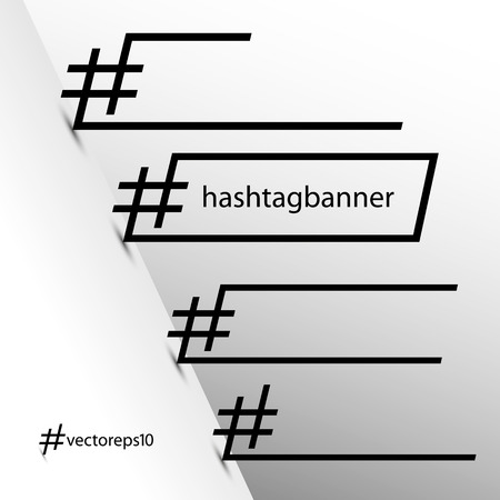 Hashtag banners - frames - vector clipart 3d Eps10のイラスト素材