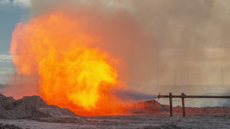 The Arctic gas source. Combustion of reservoir fluid during well testing and development. The bright...