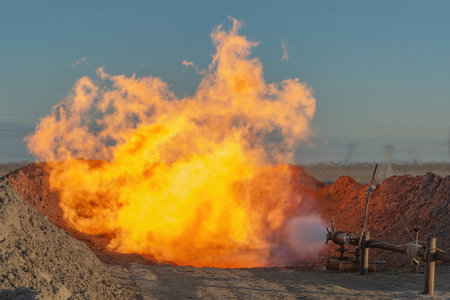 The Arctic gas source. Combustion of reservoir fluid during well testing and development. The bright...