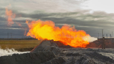 The Arctic gas source. Combustion of reservoir fluid during well testing and development. The bright...