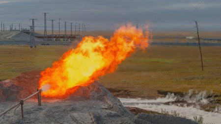 The Arctic gas source. Combustion of reservoir fluid during well testing and development. The bright...