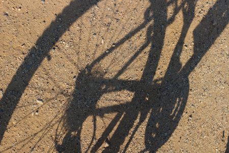 Bicycle shadowの写真素材