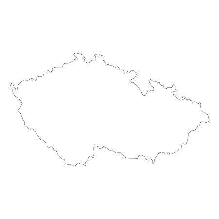 Czechia map. Map of Czech Republic in white colorのイラスト素材