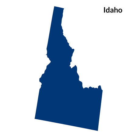 Idaho Map. Map of Idaho in blue. USA mapのイラスト素材