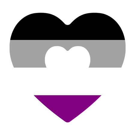 Asexual Pride flag in shape. International asexual pride flag in shape.のイラスト素材
