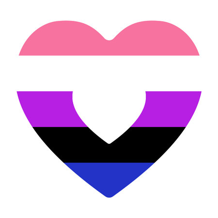 Genderfluid pride flag in shape. LGBT pride flag in shapeのイラスト素材