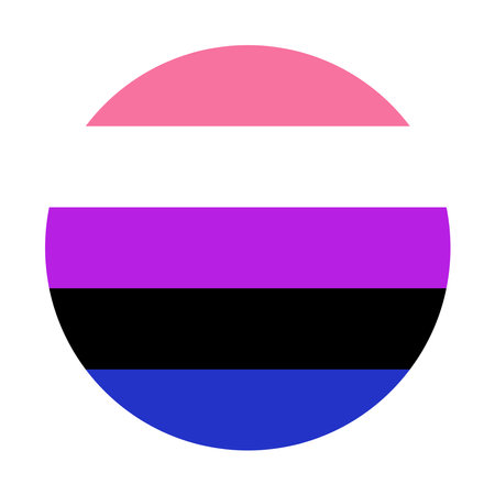 Genderfluid pride flag in shape. LGBT pride flag in shapeのイラスト素材