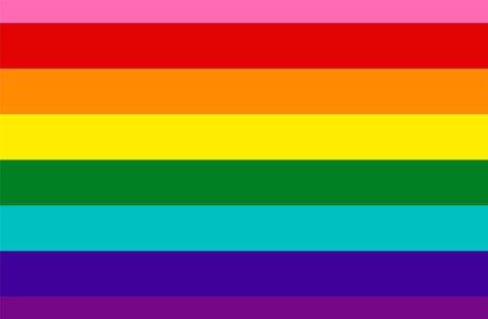 Gilbert Baker Pride Flag in shape. Pride flag in shapeのイラスト素材