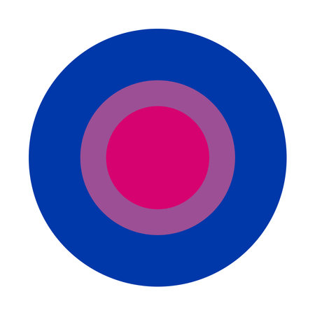 Bisexual pride flag in shape.のイラスト素材