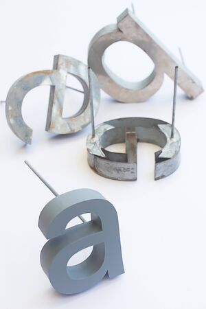 Zinc Font , Zinc Letter , The metal for sign maker.の写真素材