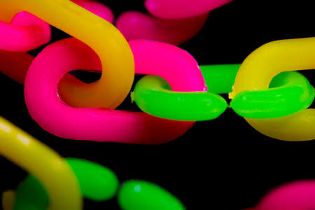 Colorful children's toy plastic chain joints,Colorful children's toy plastic chainの写真素材
