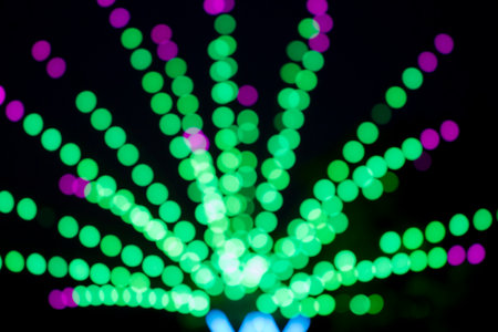 Many Circles of Bokeh.Green and Pink Circle BoKeh.