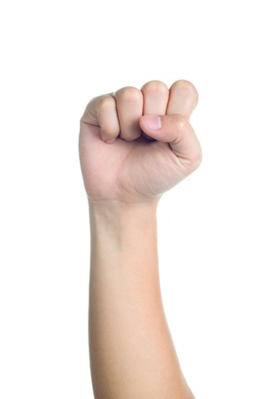 hand sign posture Handfulin in isolatedの写真素材