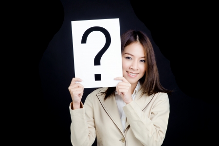 Business woman  Who's That direct hand in suitの写真素材