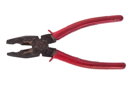 pliers aged tool Rust in isolated