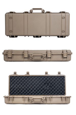 Machine gun box Soft Secure Storage Case in isolatedの写真素材