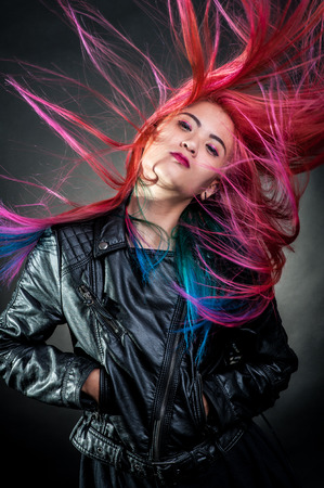 young girl hair magnificent style fashionの写真素材