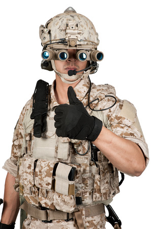 soldier man full armor and helmet isolatedの写真素材