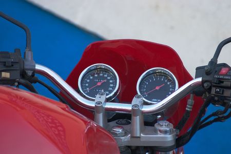 Motorcycle instrument panelの写真素材