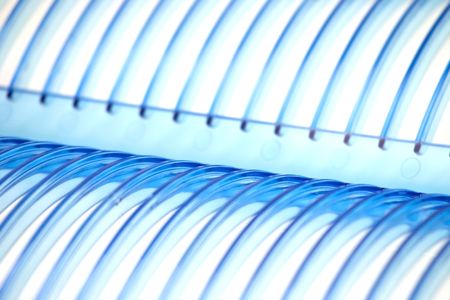 Blue plastic cd rack in abstract.の写真素材