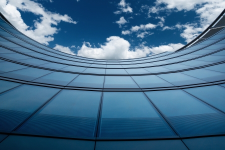Glass window of a businnes buildingの写真素材