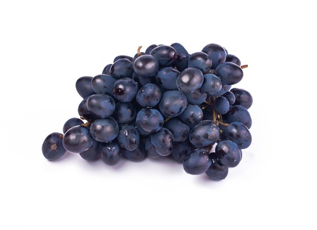 blue grape on a white backgroundの写真素材