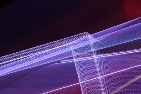 Blurred neon street light.の写真素材