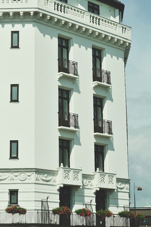 Beautiful building down the street in Denmarkのeditorial素材