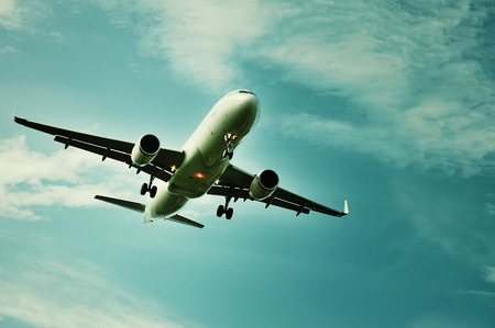 Plane in the sky. Feel of freedom.